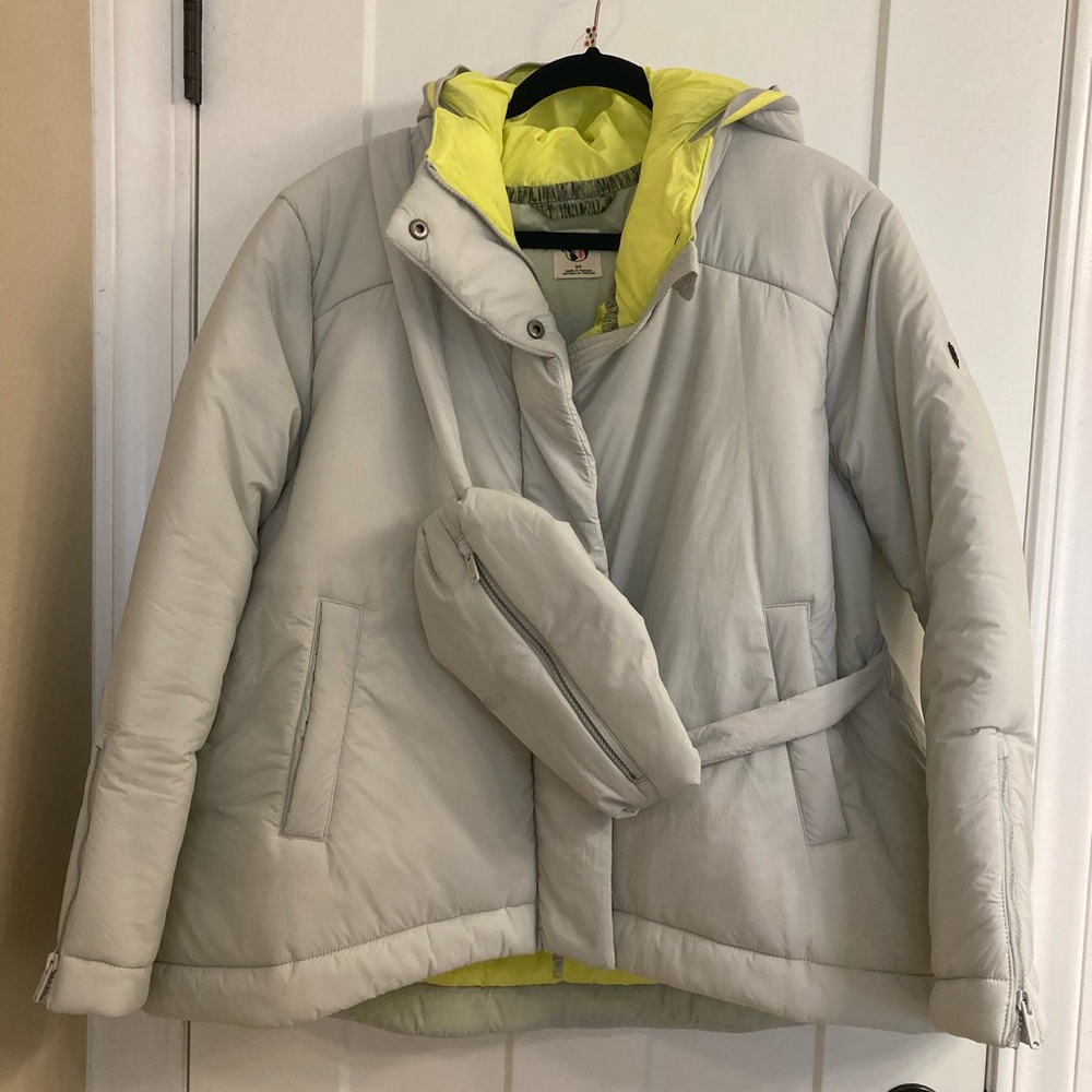 FP Movement by Free People Cream Belted Puffer Jacket - Picture 4 of 12
